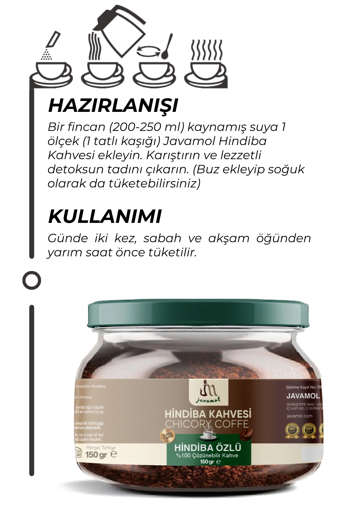 Javamol Doğal Detox Hindiba Kahvesi