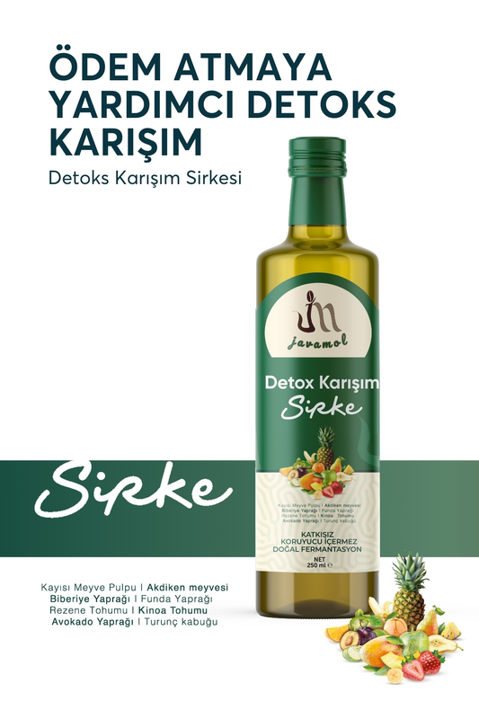 Kayısı Detox Sirkesi Ödem Atmaya Yardımcı Doğal Organik Detox Sirke 250 ml